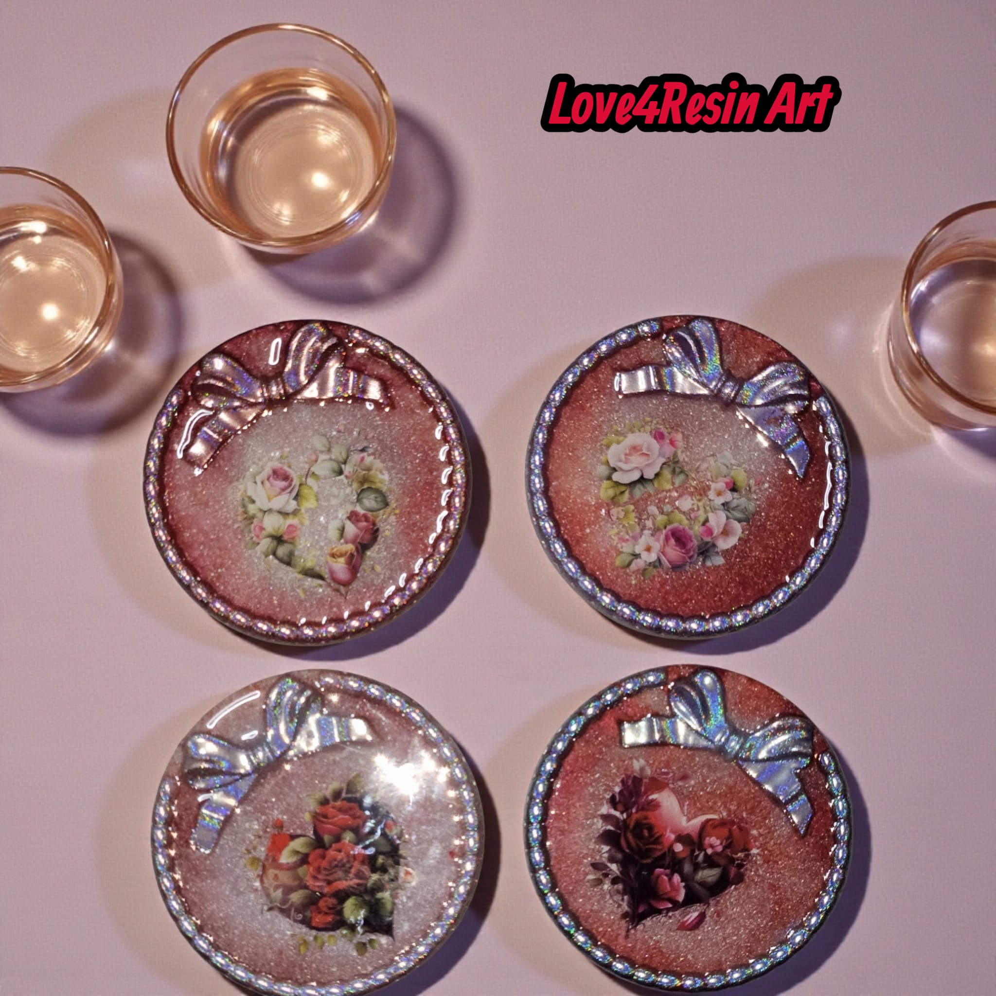 Set coastere Flower Heart