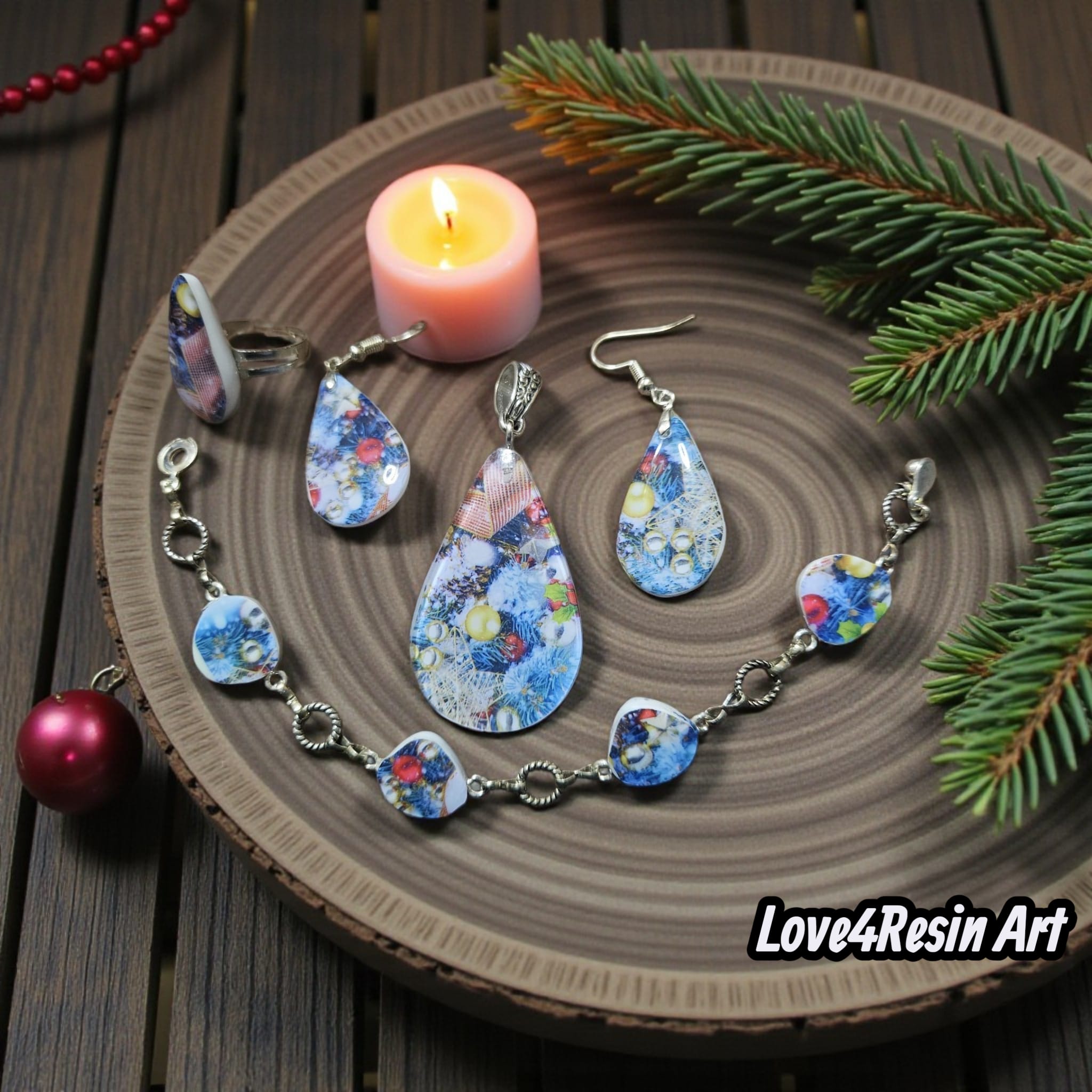 SET Christmas Globes