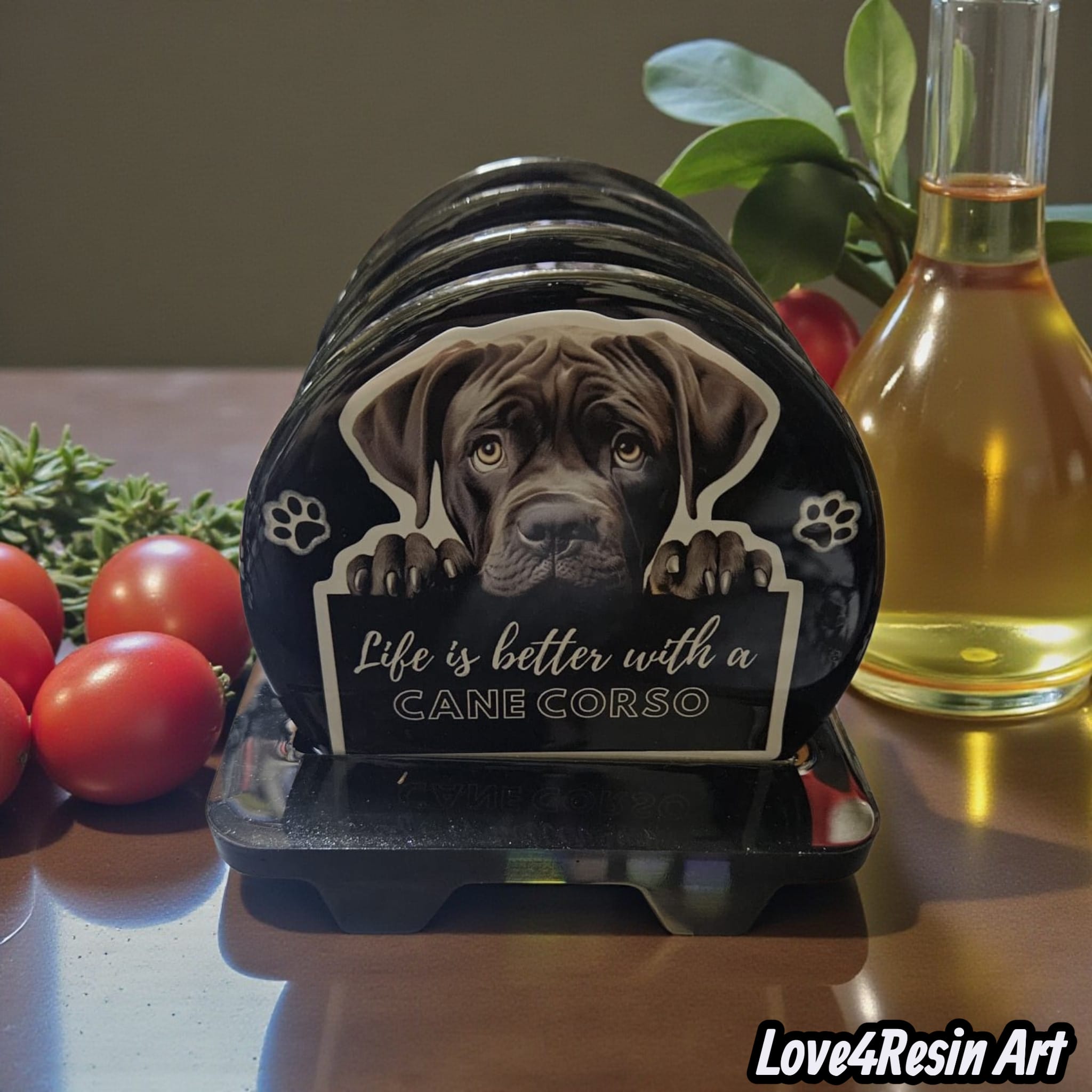 Set coastere ”Life is better with a Cane Corso”