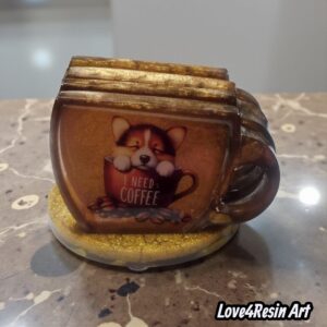 Set coastere I NEED COFFEE Dogs