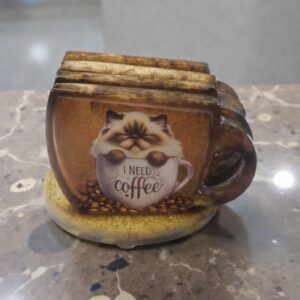 Set coastere I NEED COFFEE Cats